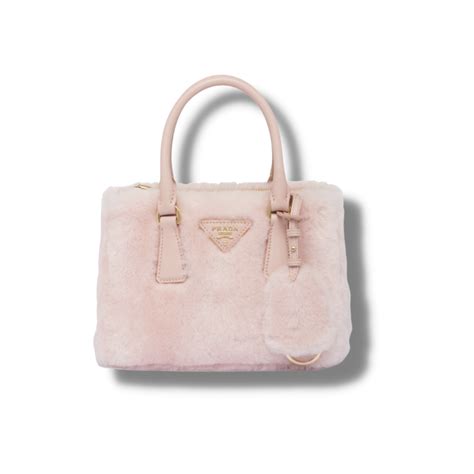 prada pink shearling bag|Orchid Pink Prada Galleria Shearling Mini.